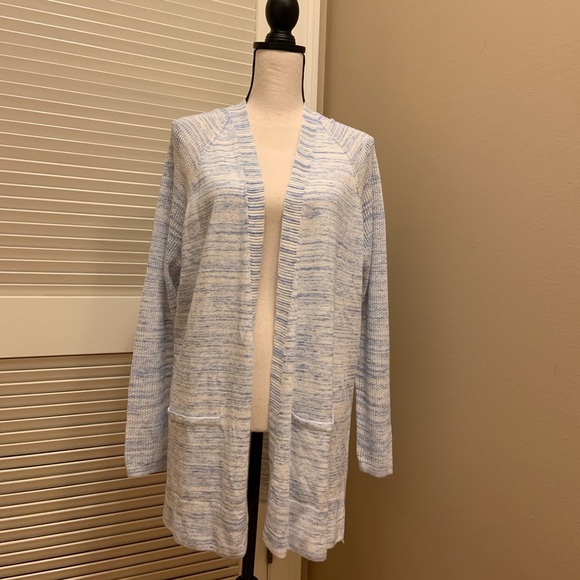 Talbots Space Dyed Cardigan in Blue - Picture 9 of 9